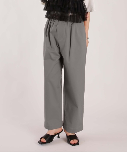 【セール】タックワイドコットンイージーパンツ（その他パンツ）｜1chaku.（イッチャク）