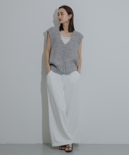 SENSE OF PLACE by URBAN RESEARCH（センスオブプレイスバイアーバンリサーチ）の「サイドパネルスウェットパンツ（スウェットパンツ・レディース・ネイビー/グレー/オフホワイト・ONE）」の8枚目の写真