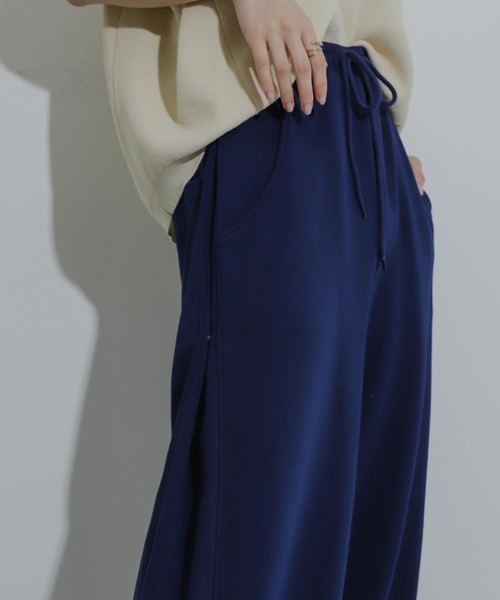 SENSE OF PLACE by URBAN RESEARCH（センスオブプレイスバイアーバンリサーチ）の「サイドパネルスウェットパンツ（スウェットパンツ・レディース・ネイビー/グレー/オフホワイト・ONE）」の18枚目の写真