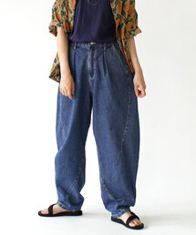 クロスカーブ ワイドデニムパンツ
