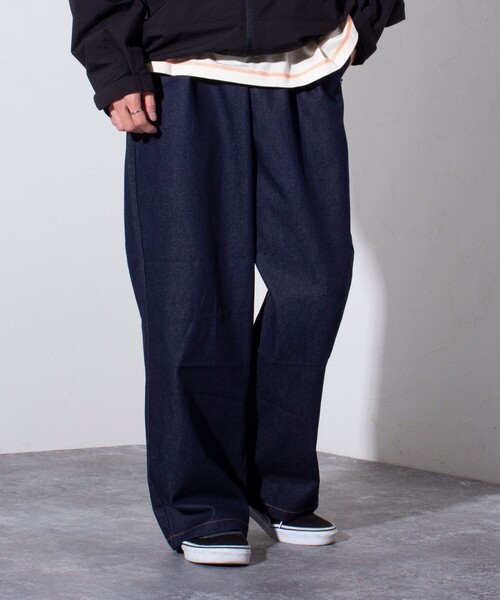 GEVACO（ゲバコ）の「【GEVACO/ゲバコ】10oz デニムイージーワイドパンツ（デニムパンツ・メンズ・インディゴブルー/ブラック・M/L）」の2枚目の写真