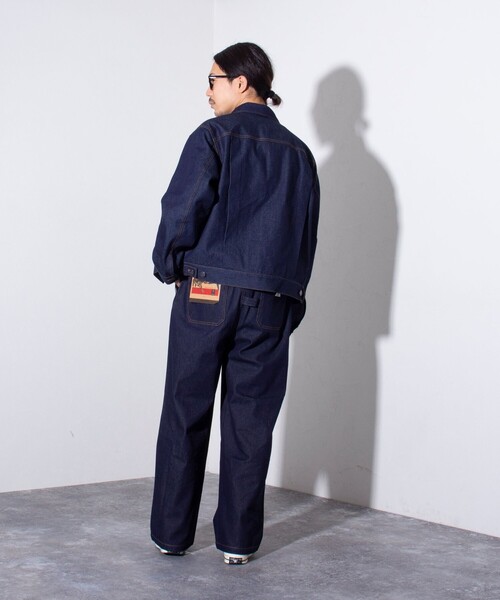 GEVACO（ゲバコ）の「【GEVACO/ゲバコ】10oz デニムイージーワイドパンツ（デニムパンツ・メンズ・インディゴブルー/ブラック・M/L）」の6枚目の写真