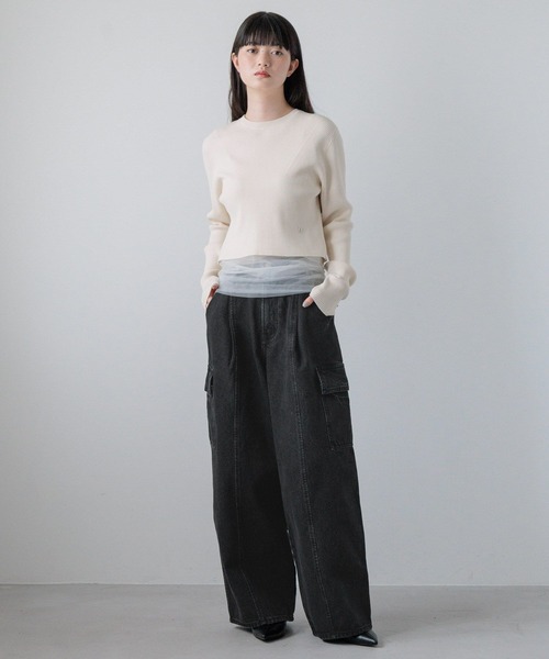 yuw(ユウ)の「チュールリボンベルト 146828(ベルト・レディース・ホワイト/ブラック・FREE)」の3枚目の写真