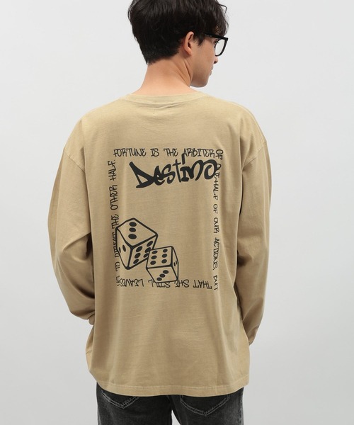 LAKOLE(ラコレ)の「ピグメントバックプリント長袖Tシャツ / 141048(Tシャツ/カットソー・メンズ・ブルー/イエロー/チャコール・MEDIUM/LARGE)」の3枚目の写真