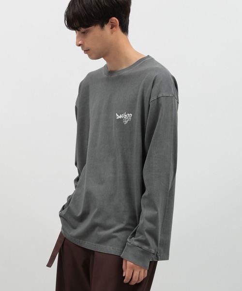 LAKOLE(ラコレ)の「ピグメントバックプリント長袖Tシャツ / 141048(Tシャツ/カットソー・メンズ・ブルー/イエロー/チャコール・MEDIUM/LARGE)」の5枚目の写真