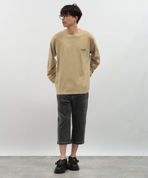 LAKOLE(ラコレ)の「ピグメントバックプリント長袖Tシャツ / 141048(Tシャツ/カットソー・メンズ・ブルー/イエロー/チャコール・MEDIUM/LARGE)」の8枚目の写真