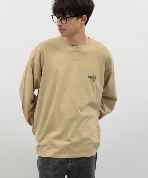 LAKOLE(ラコレ)の「ピグメントバックプリント長袖Tシャツ / 141048(Tシャツ/カットソー・メンズ・ブルー/イエロー/チャコール・MEDIUM/LARGE)」の9枚目の写真