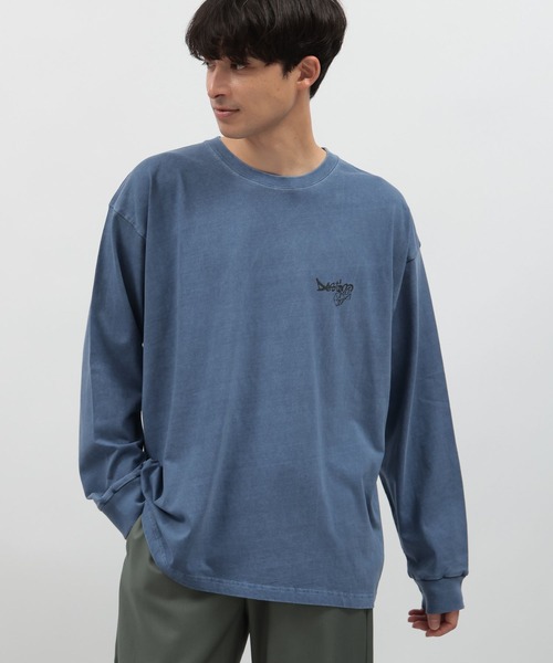 LAKOLE(ラコレ)の「ピグメントバックプリント長袖Tシャツ / 141048(Tシャツ/カットソー・メンズ・ブルー/イエロー/チャコール・MEDIUM/LARGE)」の7枚目の写真