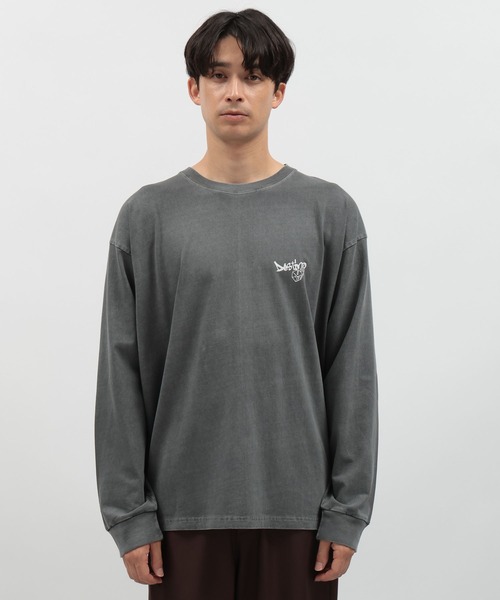 LAKOLE(ラコレ)の「ピグメントバックプリント長袖Tシャツ / 141048(Tシャツ/カットソー・メンズ・ブルー/イエロー/チャコール・MEDIUM/LARGE)」の10枚目の写真