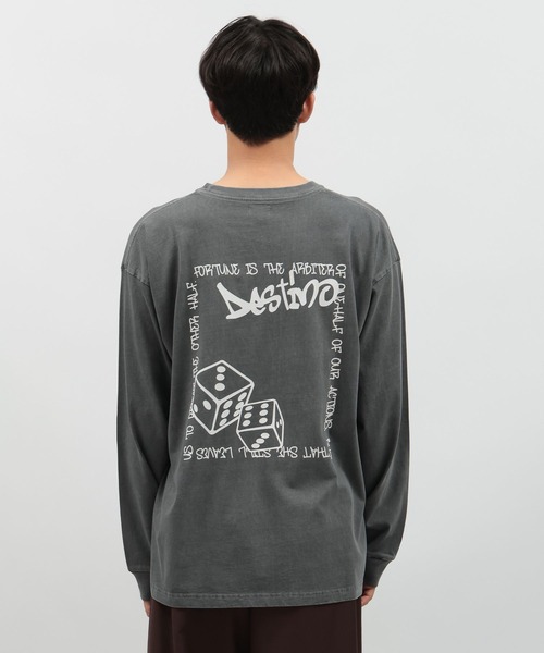 LAKOLE(ラコレ)の「ピグメントバックプリント長袖Tシャツ / 141048(Tシャツ/カットソー・メンズ・ブルー/イエロー/チャコール・MEDIUM/LARGE)」の12枚目の写真