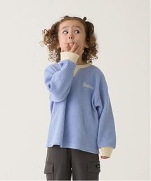 【ふわふワッフル】バイカラートップス