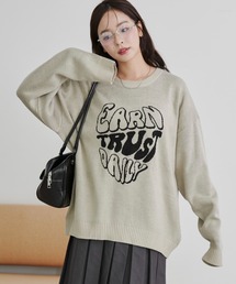 WEGO/ジャガードグラフィックプルオーバー
