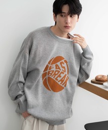 WEGO | WEGO/【24年秋冬新作】ジャガードグラフィックプルオーバー(ニット/セーター)