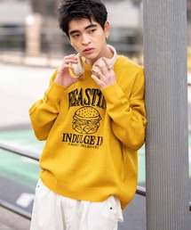 WEGO | WEGO/【24年秋冬新作】ジャガードグラフィックプルオーバー(ニット/セーター)