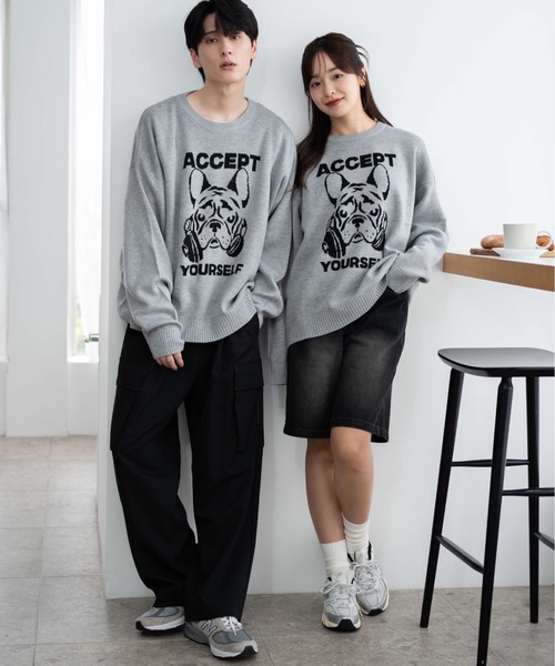 セール】WEGO/【25春新カラーが登場☆】ジャガードグラフィックプル