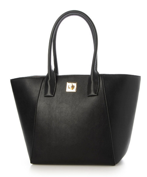 cache cache(カシュ カシュ)の「カシュカシュ cachecache / A4ヒネリ飾り金具2wayトートバッグ(トートバッグ・レディース・ブラック/アイボリー/チョコ・FREE)」の9枚目の写真