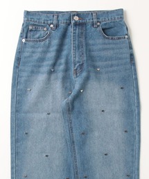 Per sist ence（パーシエンス）の「11OZデニムハートスタッズストレートパンツ（デニムパンツ）」