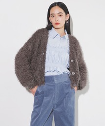 VIS | 【選べる着丈】ポコポコヤーンVネックカーディガン(カーディガン/ボレロ)