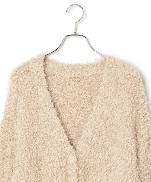 VIS（ビス）の「【選べる着丈】ポコポコヤーンVネックカーディガン（カーディガン/ボレロ・レディース・チャコールグレー/ベージュ/キナリ/ピンク系その他2・FREE/FS）」の20枚目の写真
