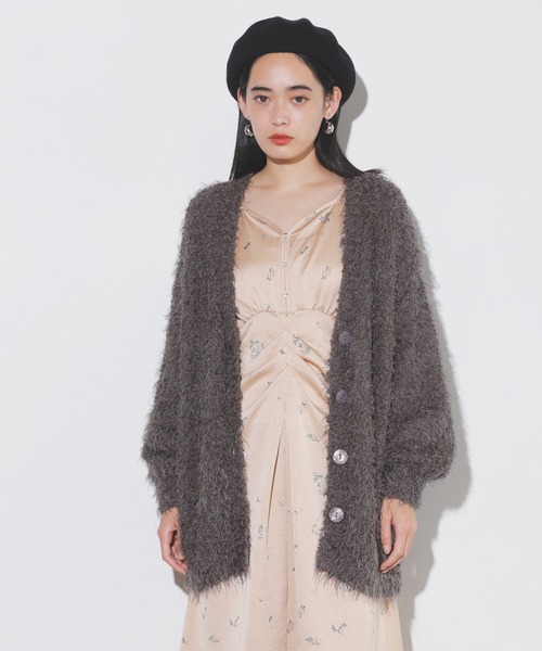 VIS（ビス）の「【選べる着丈】ポコポコヤーンVネックカーディガン（カーディガン/ボレロ・レディース・チャコールグレー/ベージュ/キナリ/ピンク系その他2・FREE/FS）」の13枚目の写真