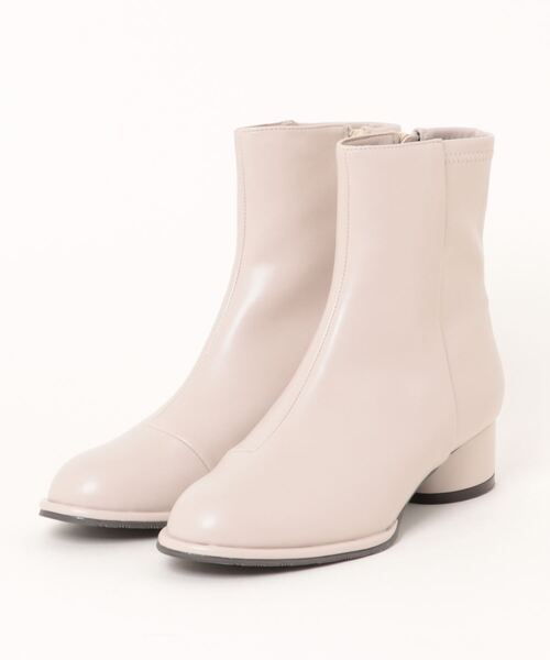 byあしながおじさん（バイアシナガオジサン）の「晴雨兼用｜プレーンショートブーツ　8990003（ブーツ・レディース・ブラック/ブラック系その他/アイボリー・24.5cm/24cm/23.5cm/23cm/22.5cm）」の10枚目の写真