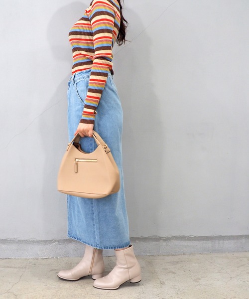 byあしながおじさん（バイアシナガオジサン）の「晴雨兼用｜プレーンショートブーツ　8990003（ブーツ・レディース・ブラック/ブラック系その他/アイボリー・24.5cm/24cm/23.5cm/23cm/22.5cm）」の12枚目の写真