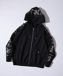 Sleeve Embroidered Full-Zip Hoodie / 袖刺繍フルジップパーカー unisex