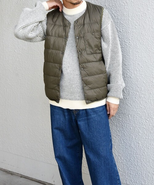 【セール】【WEB限定】SHIPS any: ナイロン ダウン ミックス 中綿 インナー ベスト◇（ダウンベスト）｜SHIPS any（シップス エニィ）