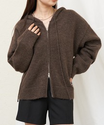 RAY CASSIN | 【着回し力抜群！】ニットフードダブルジップブルゾン(パーカー)