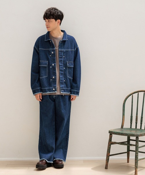 LAKOLE(ラコレ)の「カットオフデニムパンツ / 140353(デニムパンツ・メンズ・グレー/ブラック/インディゴブルー・LARGE/SMALL/MEDIUM)」の8枚目の写真