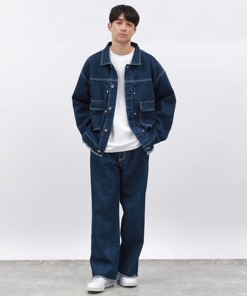 LAKOLE(ラコレ)の「カットオフデニムパンツ / 140353(デニムパンツ・メンズ・グレー/ブラック/インディゴブルー・LARGE/SMALL/MEDIUM)」の14枚目の写真