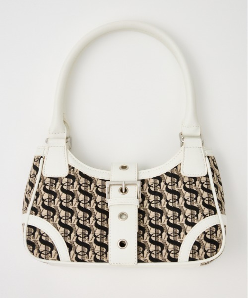 SLY（スライ）の「MONOGRAM JQ BELTED BAG モノグラム ジャガード ベルテッド バッグ（ショルダーバッグ・レディース・ブラック/ホワイト・FREE）」の3枚目の写真