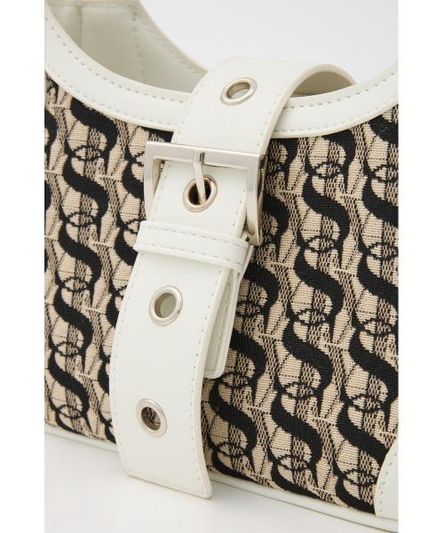 SLY（スライ）の「MONOGRAM JQ BELTED BAG モノグラム ジャガード ベルテッド バッグ（ショルダーバッグ・レディース・ブラック/ホワイト・FREE）」の7枚目の写真
