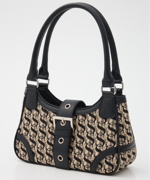 SLY（スライ）の「MONOGRAM JQ BELTED BAG モノグラム ジャガード ベルテッド バッグ（ショルダーバッグ・レディース・ブラック/ホワイト・FREE）」の15枚目の写真