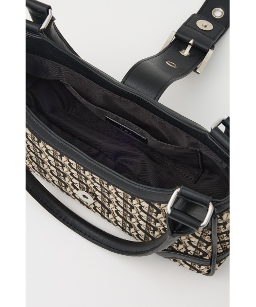 SLY（スライ）の「MONOGRAM JQ BELTED BAG モノグラム ジャガード ベルテッド バッグ（ショルダーバッグ・レディース・ブラック/ホワイト・FREE）」の22枚目の写真
