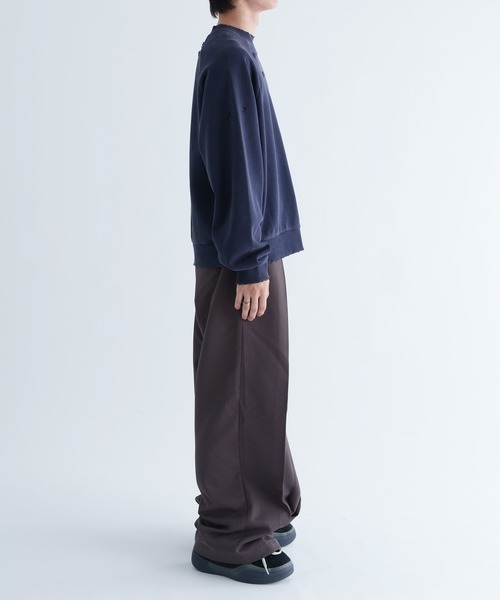 EPNK（イーピーエヌケー）の「【EPNK】Damage pigment sweat shirt / ダメージピグメントスウェット（スウェット・メンズ・ブラック/ネイビー・SMALL/MEDIUM/LARGE）」の7枚目の写真