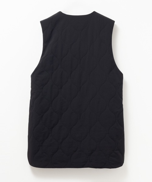 HusHusH（ハッシュアッシュ）の「HusHusH キルトベスト 軽アウター（ノーカラーコート・レディース・キャメル/ブラック・M/L）」の11枚目の写真