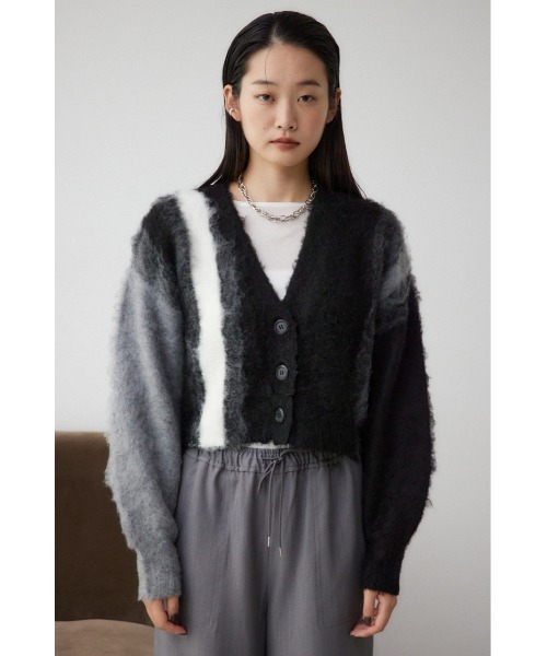 希少 美品 サカイ シャギー フライフロント グラデーション カーディガン 希少 美品 サカイ シャギー フライフロント グラデーション