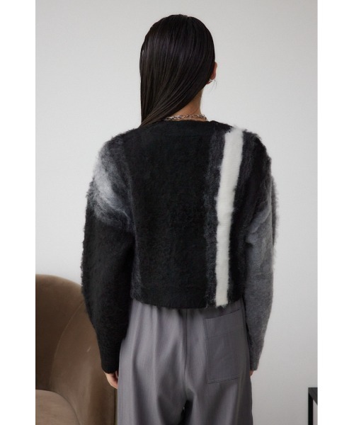 AZUL by moussy（アズールバイマウジー）の「グラデーションシャギーニットカーディガン（カーディガン/ボレロ・レディース・ブラウン系その他/グレー系その他/ブラック系その他・SMALL/MEDIUM）」の9枚目の写真