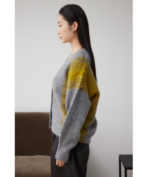 セール】グラデーションシャギーニットカーディガン