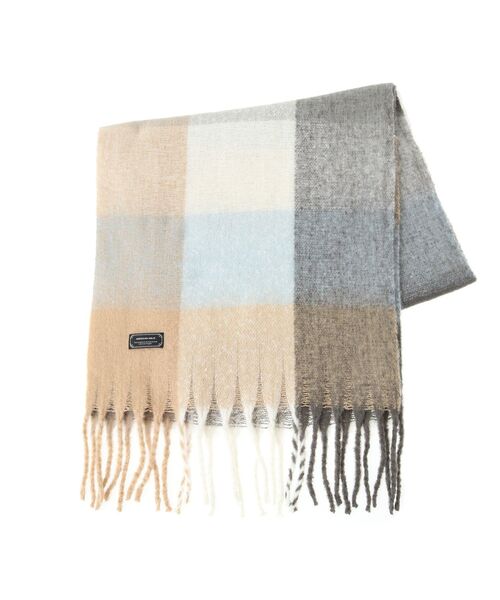 AMERICAN HOLIC(アメリカンホリック)の「シャギーチェックBIGマフラー(マフラー・レディース・グレー/ブルー/イエロー/ピンク・FREE)」の22枚目の写真