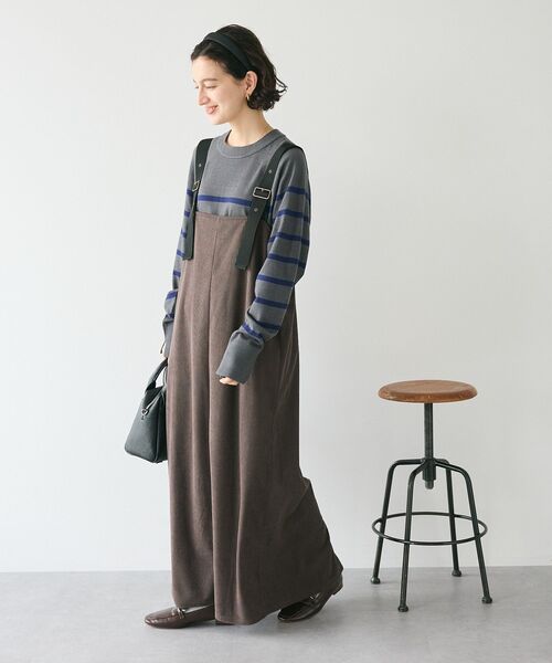 CRAFT STANDARD BOUTIQUE(クラフトスタンダードブティック)の「カットコーデュロイジャンスカ(ジャンパースカート・レディース・チャコールグレー/モカ/ブラック・FREE)」の3枚目の写真