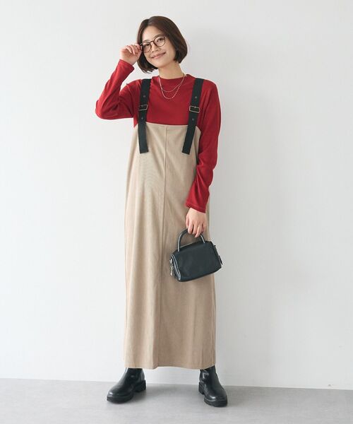 CRAFT STANDARD BOUTIQUE(クラフトスタンダードブティック)の「カットコーデュロイジャンスカ(ジャンパースカート・レディース・チャコールグレー/モカ/ブラック・FREE)」の12枚目の写真