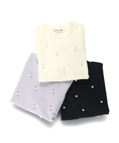 BRANSHES（ブランシェス）の「パール付きトレーナー（スウェット・キッズ・ラベンダー/ブラック/アイボリー・100/150/140/120/80/90/130/110）」の20枚目の写真