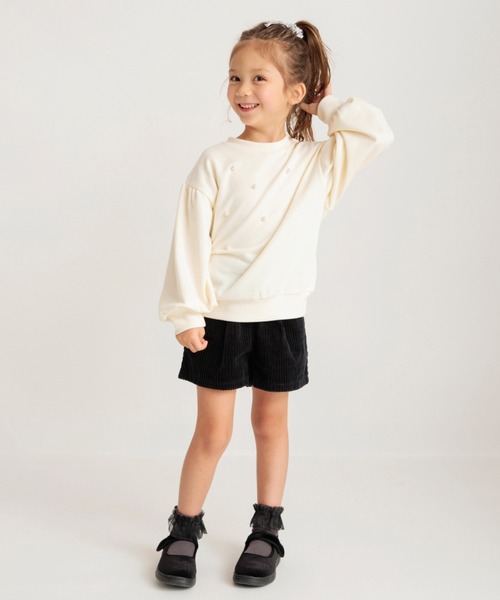 BRANSHES（ブランシェス）の「パール付きトレーナー（スウェット・キッズ・ラベンダー/ブラック/アイボリー・100/150/140/120/80/90/130/110）」の11枚目の写真