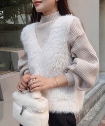 CORNERS | フェザーヤーンVネックベスト(ベスト)