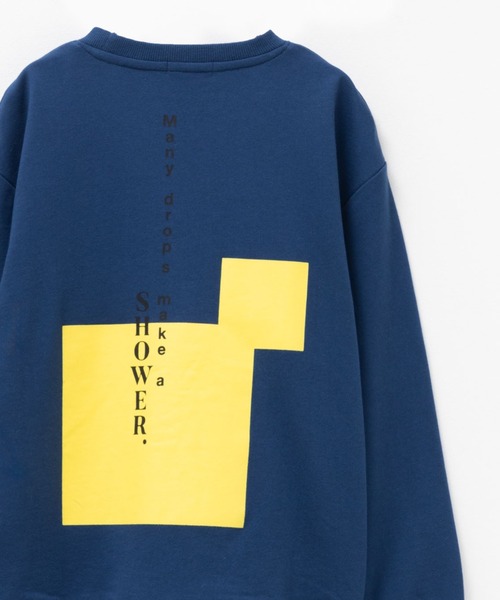 ボーイズ】NAVY USコットン 裏毛プリントトレーナー 綿100（スウェット