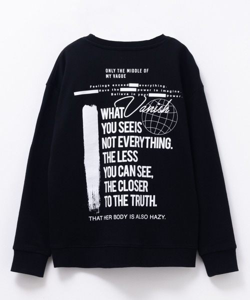 ボーイズ】NAVY USコットン 裏毛プリントトレーナー 綿100（スウェット