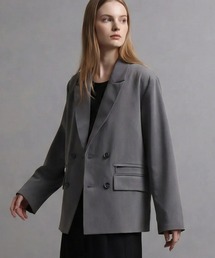 ELLUV（エルブ）の「【ELLUV/エルヴ】ノーブルクオリティーTR ジップギミックダブルテーラードジャケット（テーラードジャケット）」