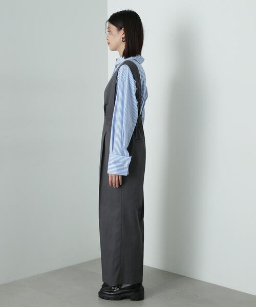 N.（N. Natural Beauty Basic）（エヌエヌナチュラルビューティーベーシック）の「◆Ｖネックサロペット（サロペット/オーバーオール・レディース・チャコールグレー/ブラック・SMALL/MEDIUM）」の22枚目の写真